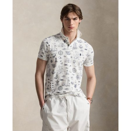 Polo Ralph Lauren Custom Slim Fit Nautical Mesh Polo Shirt