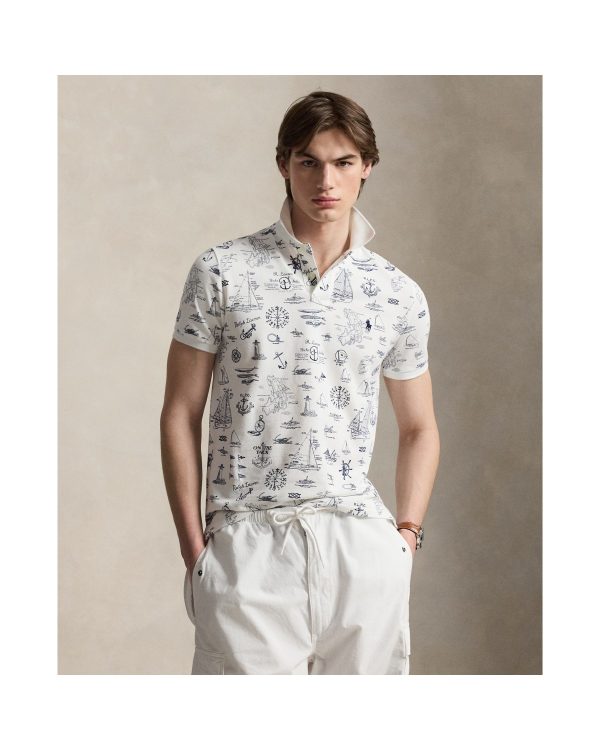 Polo Ralph Lauren Custom Slim Fit Nautical Mesh Polo Shirt