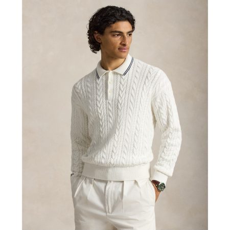 Polo Ralph Lauren Relaxed Fit Cable Polo Collar Sweater