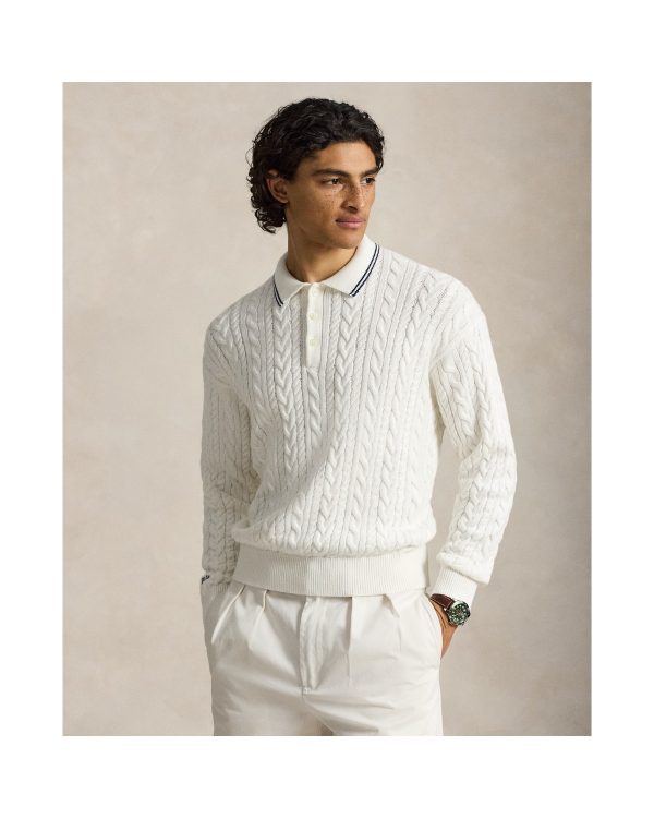 Polo Ralph Lauren Relaxed Fit Cable Polo Collar Sweater