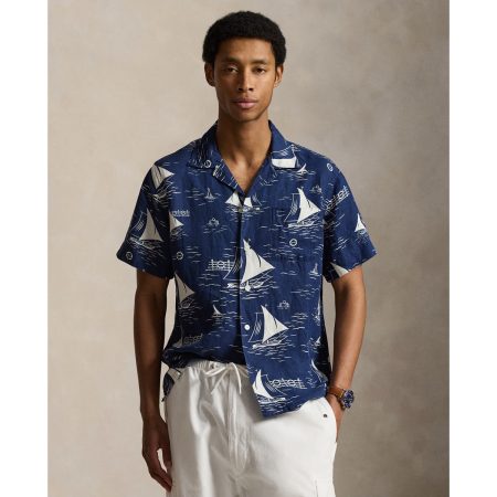 Polo Ralph Lauren Classic Fit Sailboat Linen-Silk Shirt