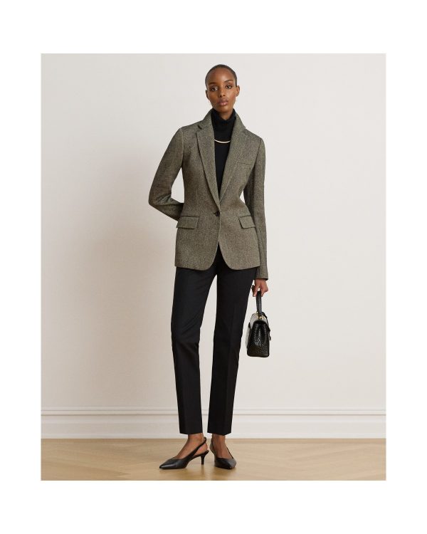Ralph Lauren Double-Faced Cotton Slim Straight Pant