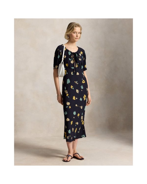 Ralph Lauren Floral-Print Crepe Dress