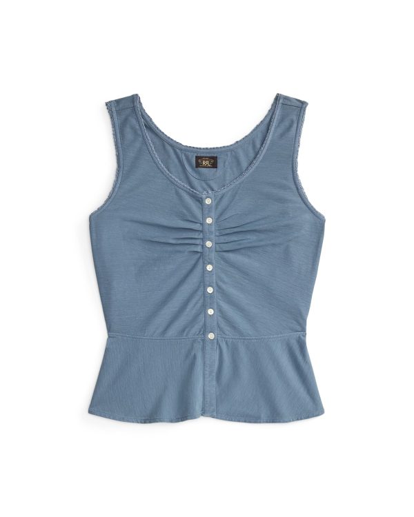 Ralph Lauren Cotton-Linen Jersey Camisole