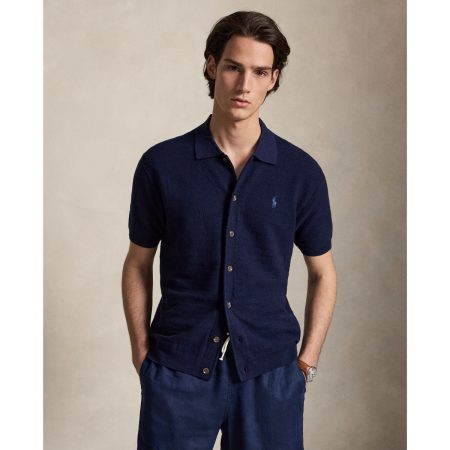 Polo Ralph Lauren Cotton Linen Camp Shirt Sweater