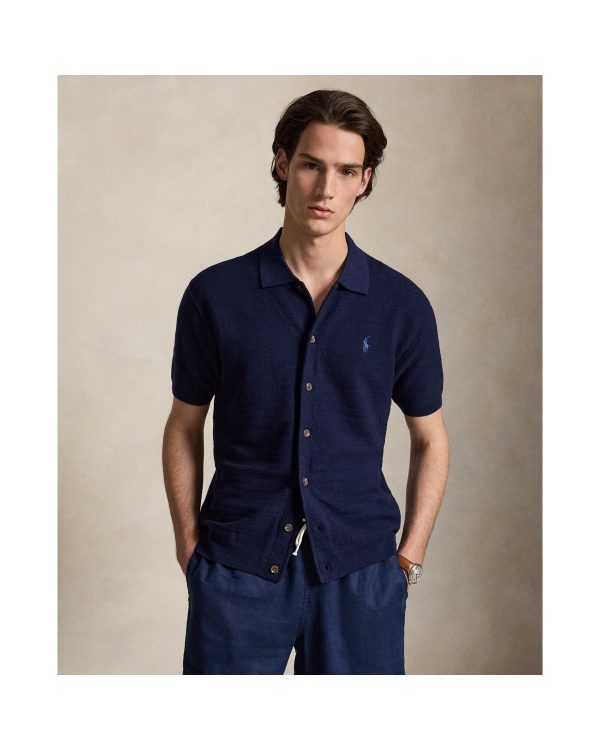 Polo Ralph Lauren Cotton Linen Camp Shirt Sweater