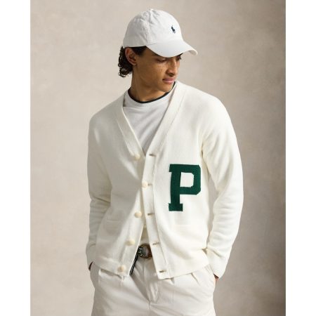 Polo Ralph Lauren Relaxed Fit Cotton Letter Cardigan