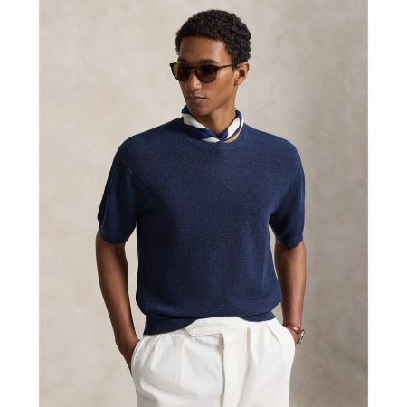 Polo Ralph Lauren Relaxed Fit Linen Short-Sleeve Sweater
