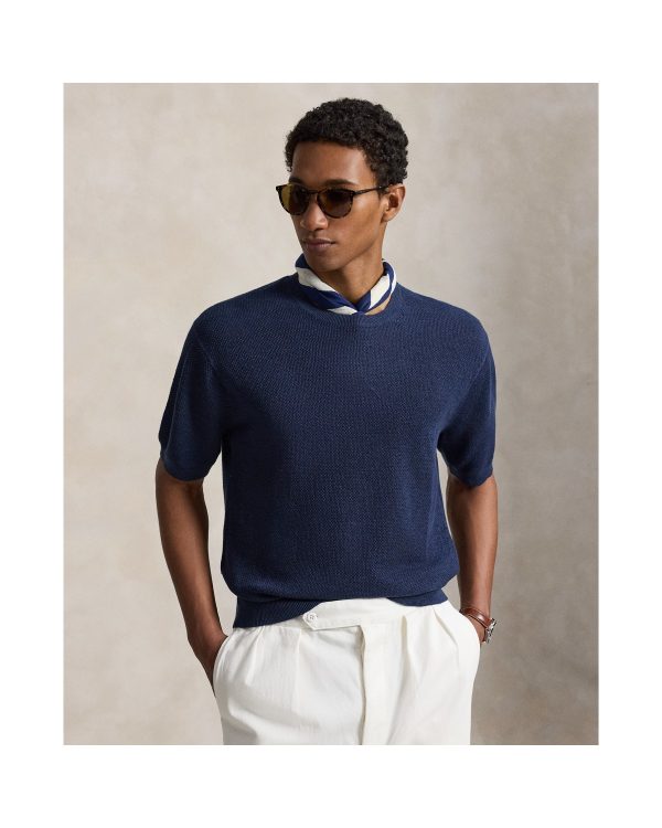 Polo Ralph Lauren Relaxed Fit Linen Short-Sleeve Sweater