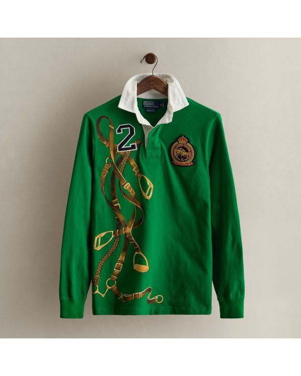 Polo Ralph Lauren 2008 Stirrup-Print Rugby Shirt - Size S