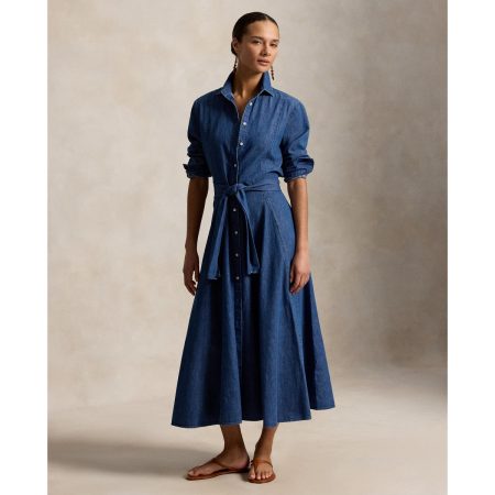 Ralph Lauren Chambray Tie-Waist Shirtdress
