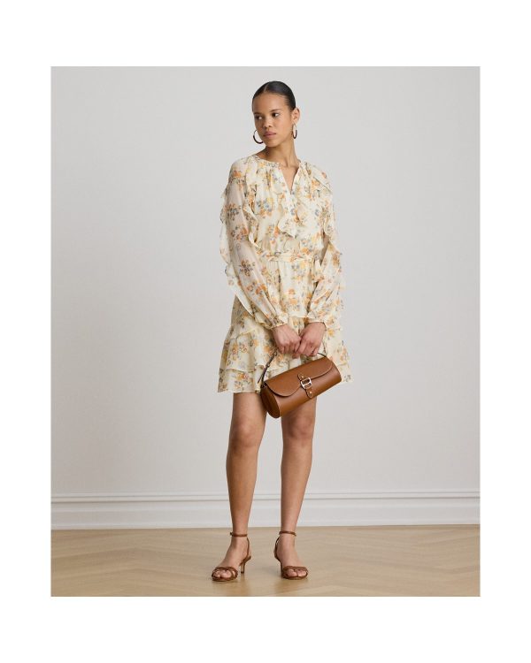 Ralph Lauren Floral Ruffle-Trim Tiered Dress
