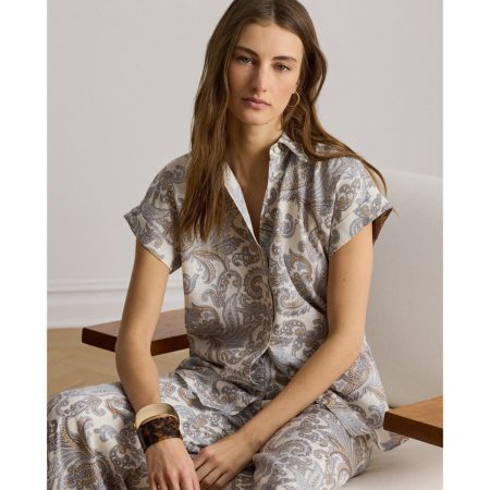 Ralph Lauren Relaxed Fit Paisley Short-Sleeve Shirt
