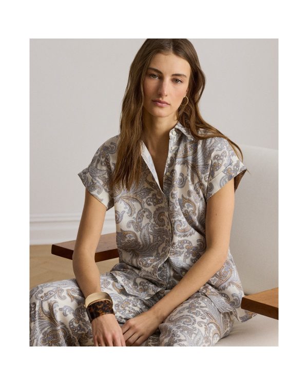 Ralph Lauren Relaxed Fit Paisley Short-Sleeve Shirt