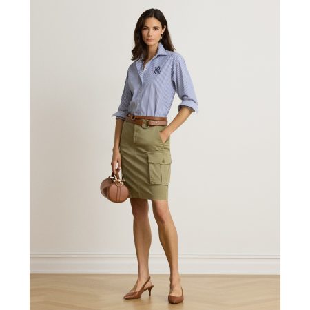 Ralph Lauren Stretch Chino Cargo Pencil Skirt