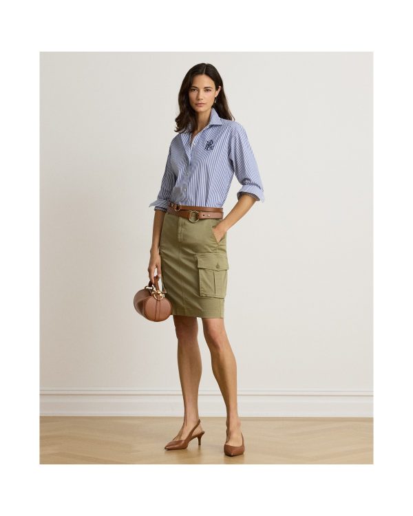 Ralph Lauren Stretch Chino Cargo Pencil Skirt