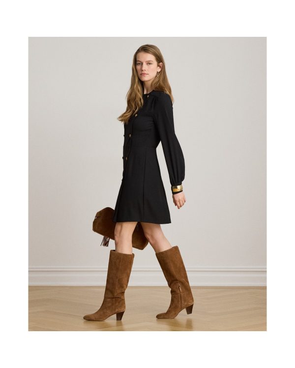 Ralph Lauren Double-Breasted Georgette Dress