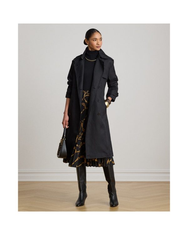 Ralph Lauren Double-Breasted Linen-Blend Trench Coat