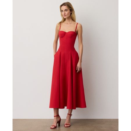 Ralph Lauren Marigot Cotton-Blend Poplin Day Dress