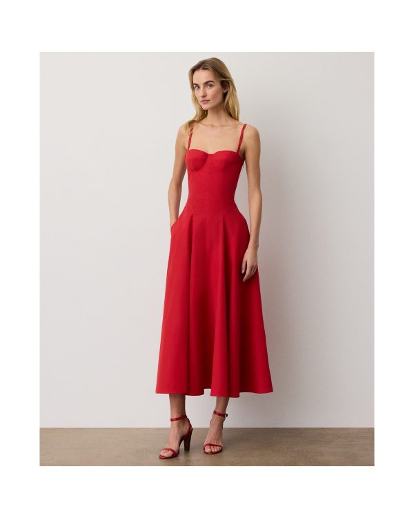 Ralph Lauren Marigot Cotton-Blend Poplin Day Dress