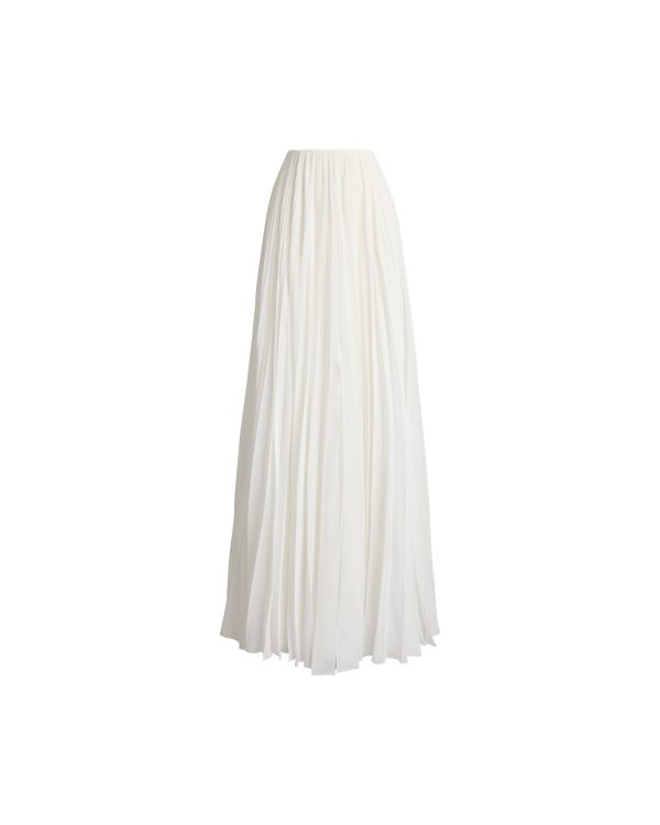 Ralph Lauren Niccola Pleated Jersey Maxiskirt