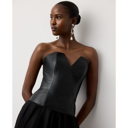 Ralph Lauren Harling Lambskin Bustier