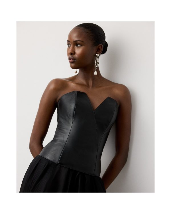 Ralph Lauren Harling Lambskin Bustier
