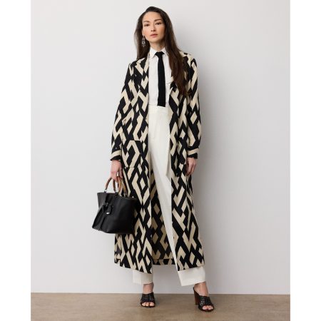 Ralph Lauren Nessa Deco-Print Wool Coat
