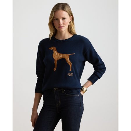 Ralph Lauren Intarsia-Knit Vizsla Cotton Sweater