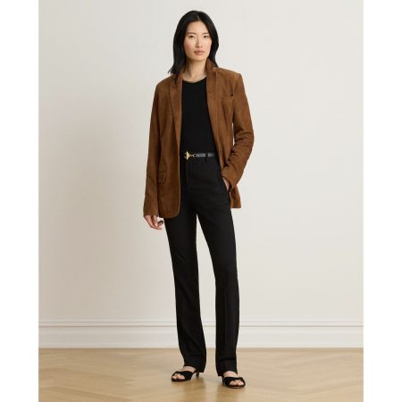 Ralph Lauren Stretch Wool Crepe Straight Pant