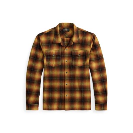 Polo Ralph Lauren Plaid Wool Blend Camp Shirt