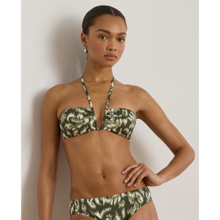 Ralph Lauren Floral V Cutout Bandeau Bikini Top