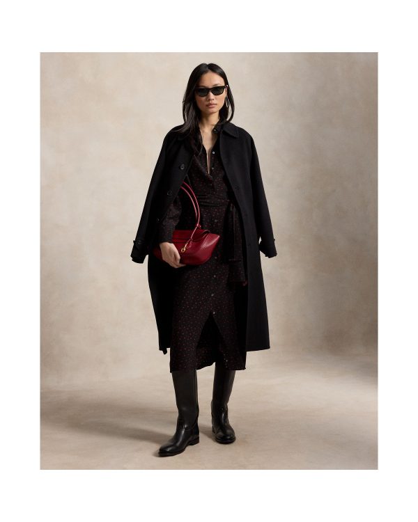 Ralph Lauren Printed Crepe Tie-Waist Shirtdress