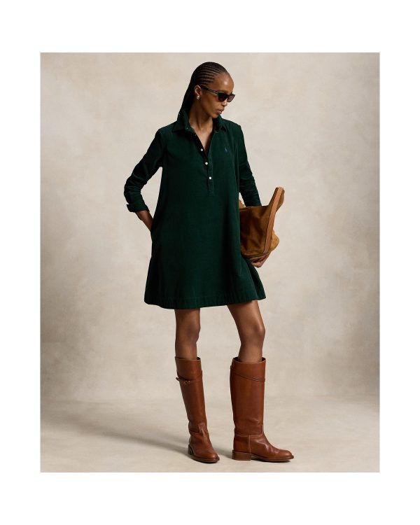 Ralph Lauren Corduroy Pleated Shirtdress