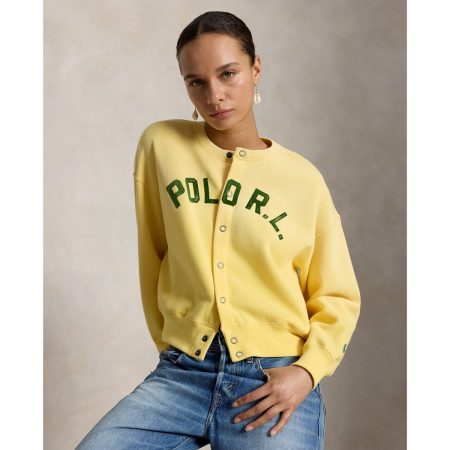 Ralph Lauren Logo Fleece Snapped Cardigan