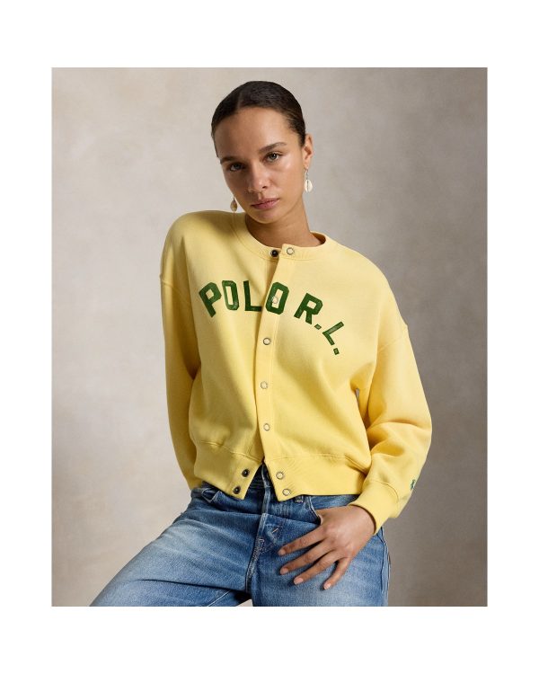 Ralph Lauren Logo Fleece Snapped Cardigan