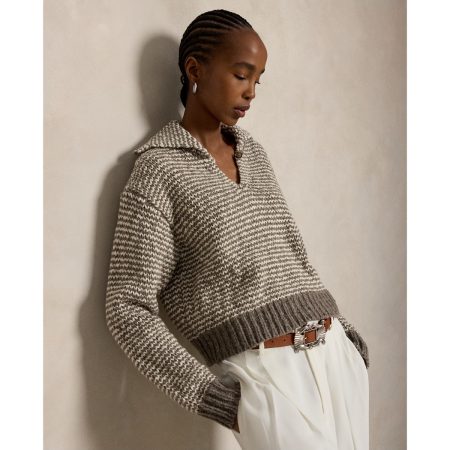 Ralph Lauren Striped Cotton-Blend Sweater