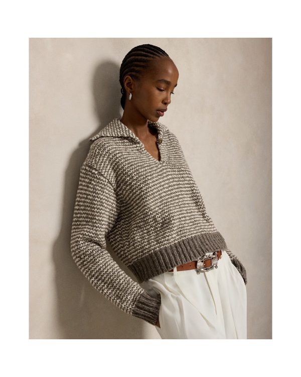 Ralph Lauren Striped Cotton-Blend Sweater