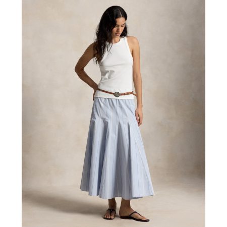 Ralph Lauren Striped Cotton A Line Skirt
