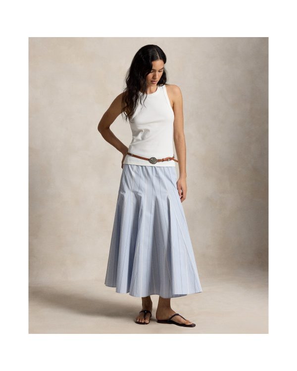 Ralph Lauren Striped Cotton A Line Skirt