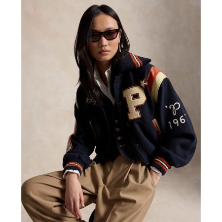 Ralph Lauren Wool Blend Letter Jacket