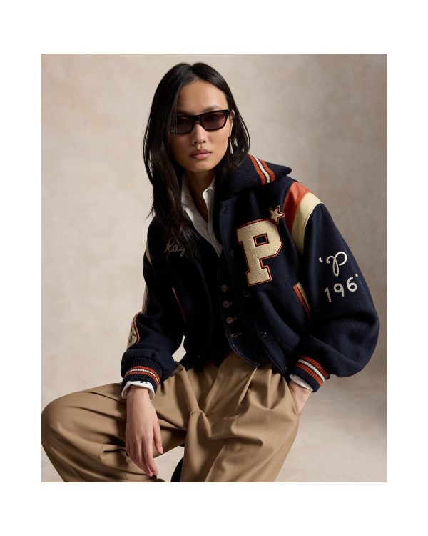 Ralph Lauren Wool Blend Letter Jacket