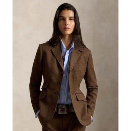 Ralph Lauren Single Breasted Tweed Hacking Blazer