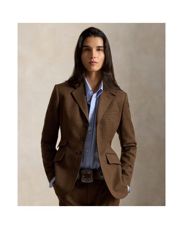 Ralph Lauren Single Breasted Tweed Hacking Blazer