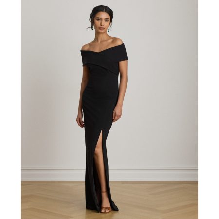 Ralph Lauren Faille Off-the-Shoulder Gown