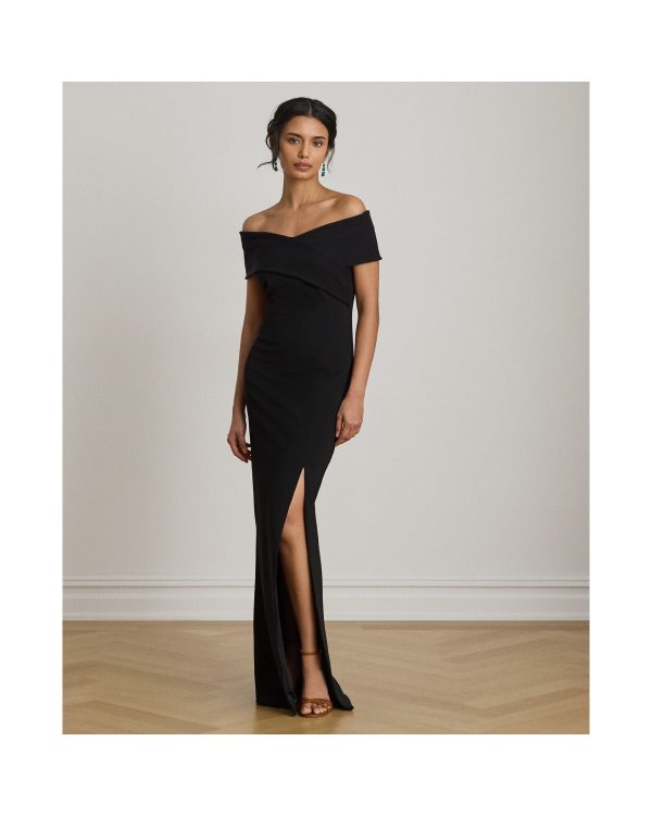 Ralph Lauren Faille Off-the-Shoulder Gown