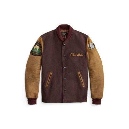 Polo Ralph Lauren Leather Sleeve Baseball Jacket