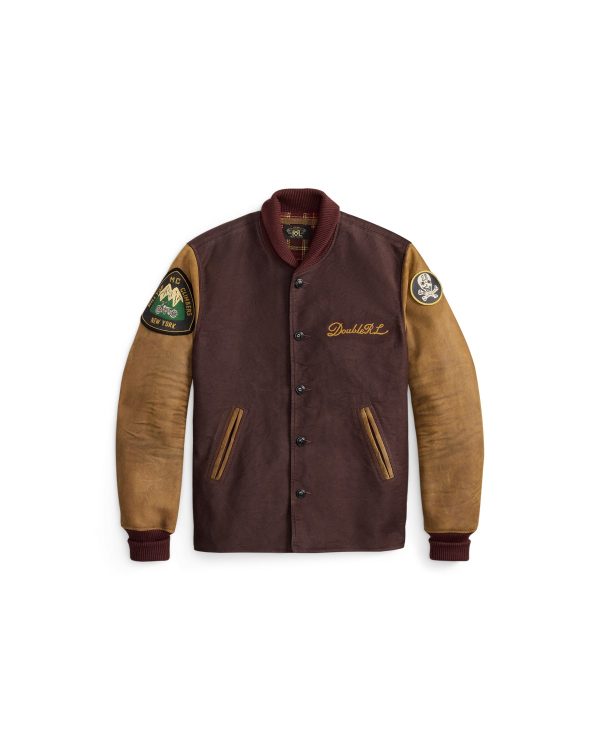 Polo Ralph Lauren Leather Sleeve Baseball Jacket