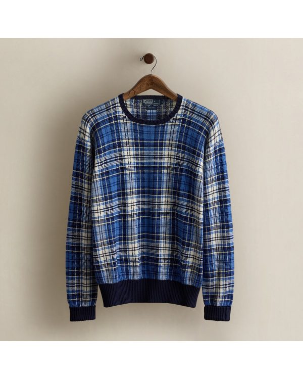 Polo Ralph Lauren 1994 Plaid Cotton Sweater - Size L