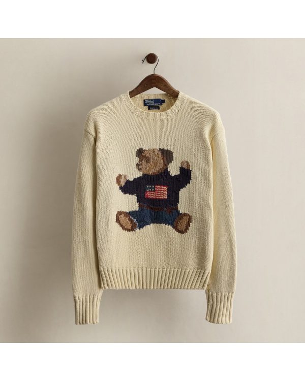 Polo Ralph Lauren 2002 Hand-Knit Bear Sweater - Size L